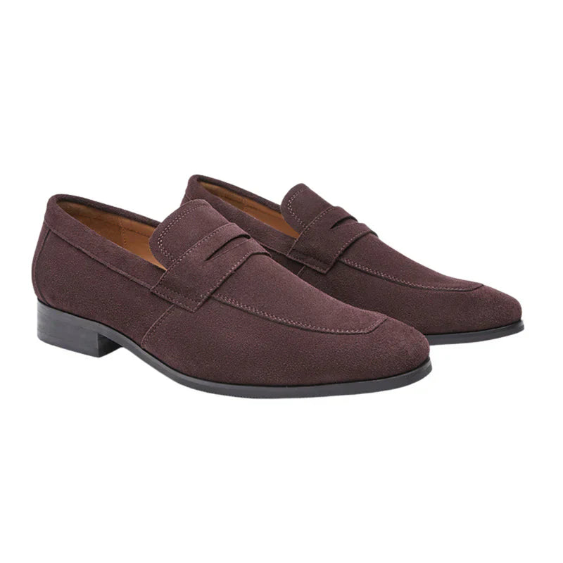 Old Money Suede Penny Loafers